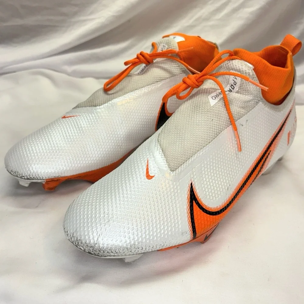Nike Vapor Edge Pro 360 Football Cleats Mens US 13 White Orange CV6345-100